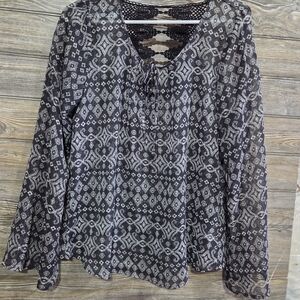 Maurices Black Lace Top